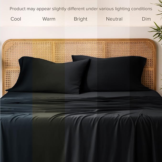 Bare Home 100% Rayon Made from Bamboo Luxury Standard Size Set of 2 Cooling - Image 5
