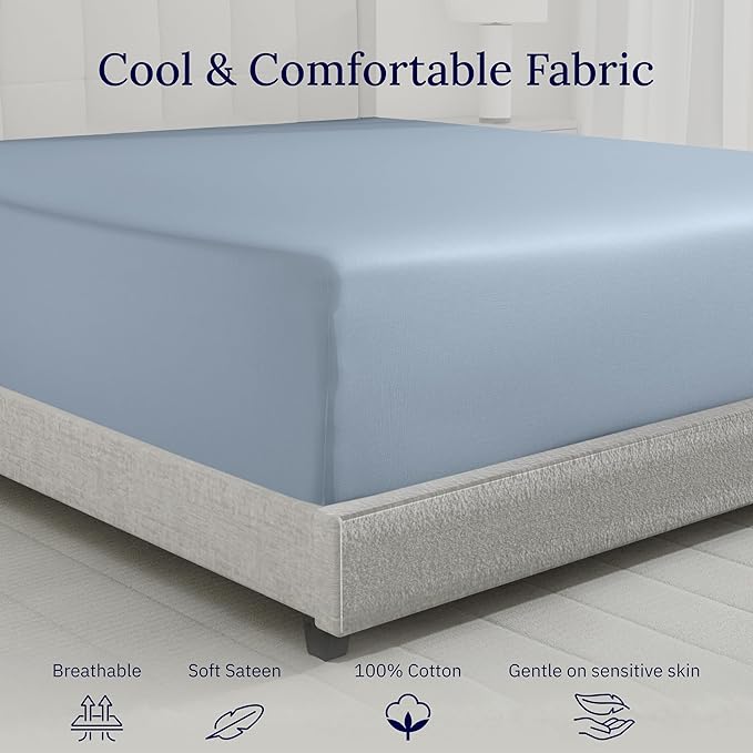 California Design Den Luxuriously Soft Twin Fitted Sheet Only - Image 7