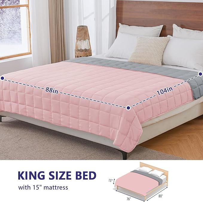yescool Weighted Blanket for Adults Cooling Heavy Blanket for Sleeping Perfect - Image 2