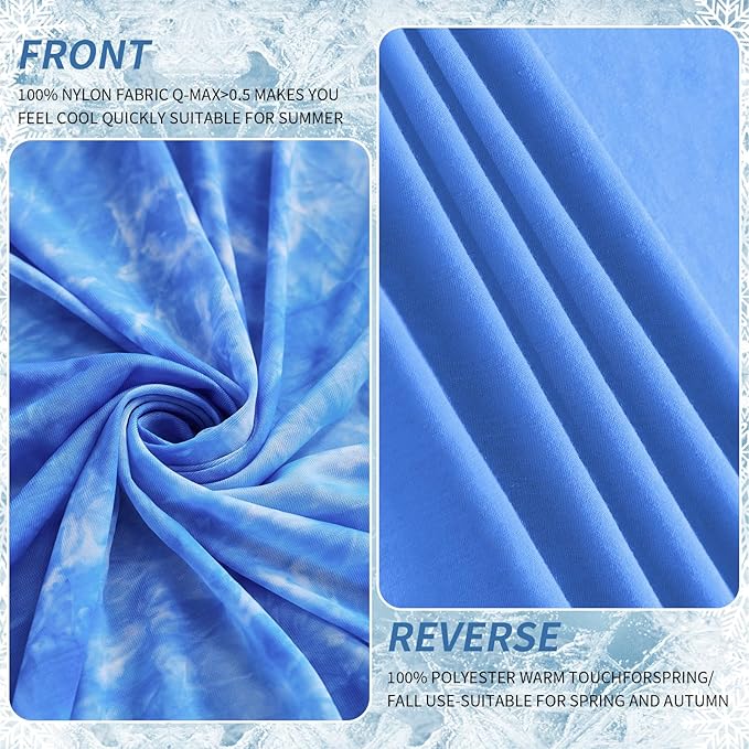 Guohaoi Cooling Blanket for HotSleepers, Decortive Tie Dye, Absorbs Heat to - Image 3