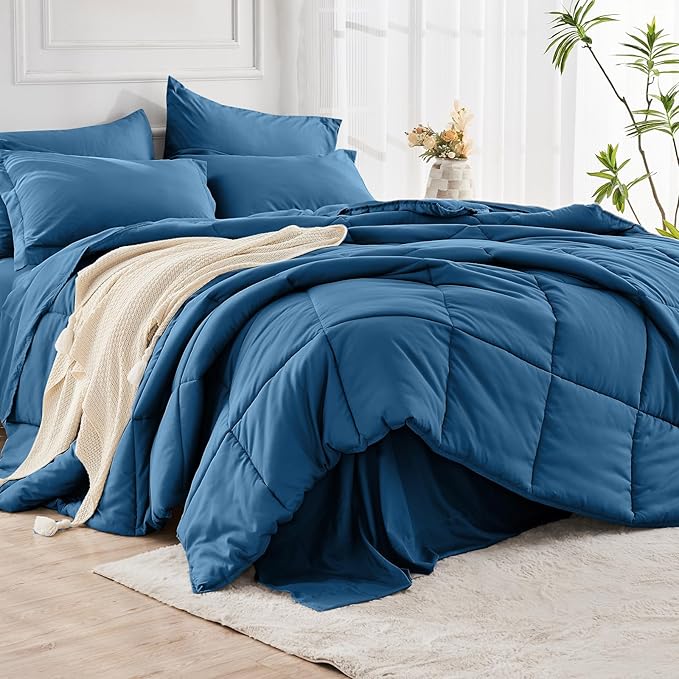 JOLLYVOGUE King Comforter Set, Ultra-Soft Bed in a Bag King Size 7 Pieces - Image 8