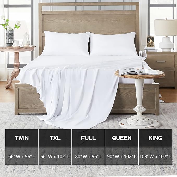 FreshCulture Twin XL Flat Sheets Only 2 Pack - Image 5