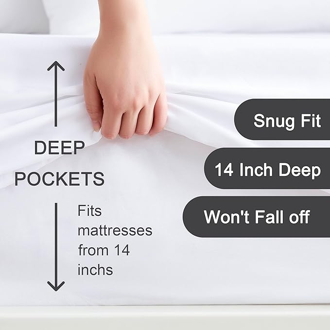 Hotella 100% Microfiber Twin Size Fitted Sheet Only, Ultra Soft Hotel Quality - Image 2