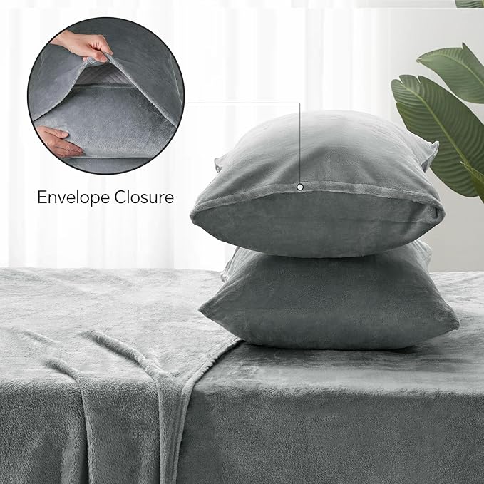 BEDELITE Flannel Sheets Twin Size Grey - Image 7