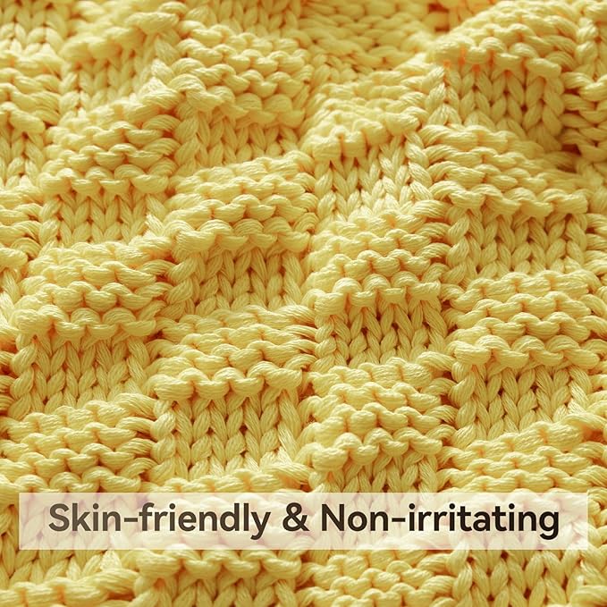 Knitted Weighted Blanket for Adult, No Beads Heavy Blanket 60” x 80'' 15lbs - Image 4