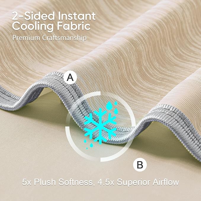 KMUSET Cooling Blanket Throw, Double Sided Summer Cooling Blankets - Image 3