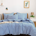 JELLYMONI 100% Natural Cotton 3pcs Striped Duvet Cover Sets, by JELLYMONI