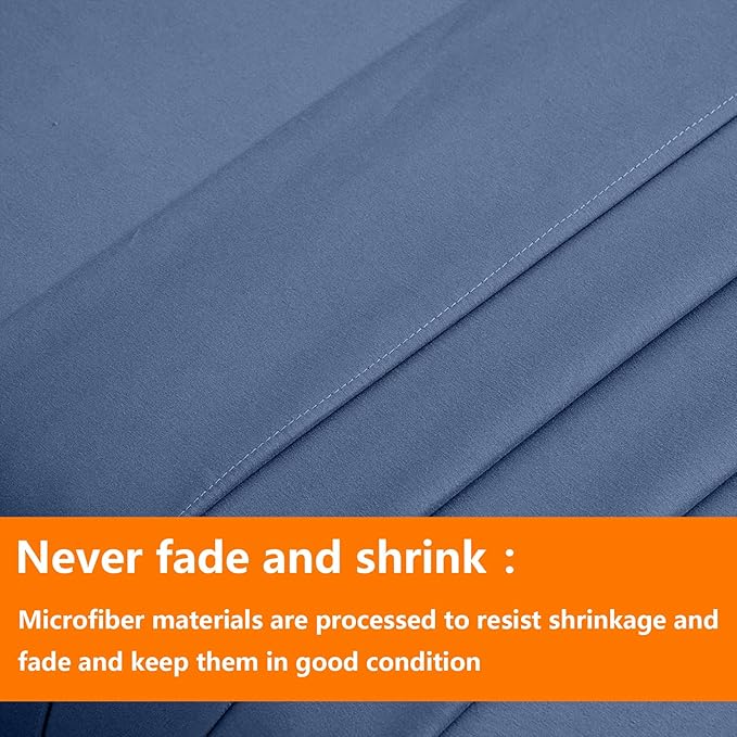 TAIMIT Slate Blue Twin Size Comforter Set - Image 7