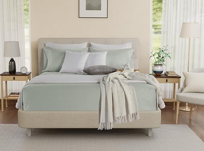 100% Egyptian Cotton Sheets California King Size, 800TC Breathable Bed Sheet Set - Image 3
