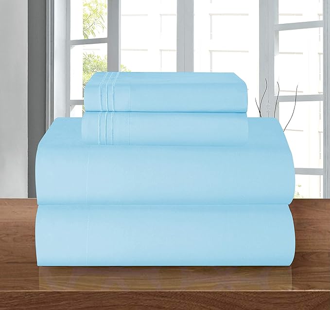 Elegant Comfort Luxury Soft 1500 Premier Hotel Quality 4-Piece Sheet Wrinkle by ELEGANTCOMFORT