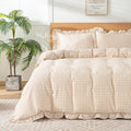 Gingham Duvet Cover Twin Size, 2 Pieces Soft Breathable Microfiber Plaid by Kisswish