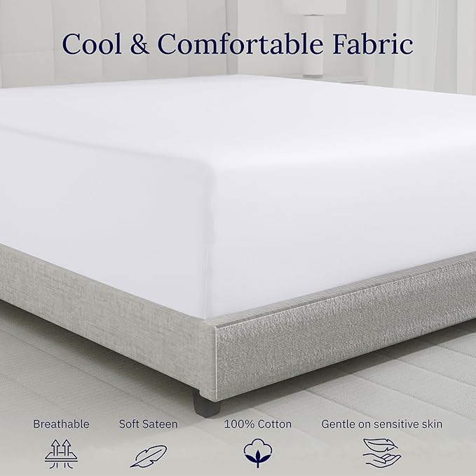 California Design Den Luxuriously Soft Twin Fitted Sheet Only - Image 7