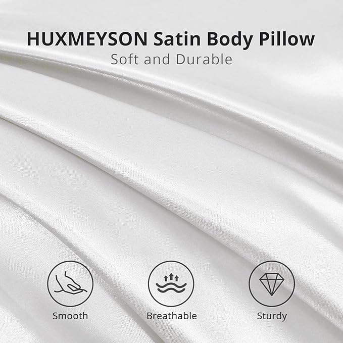HUXMEYSON Body Pillow with Satin Pillowcase, Body Pillow - Image 3