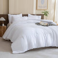 Paxrac Classic Pure White Comforter King Size, 3 Pieces Boho Comforter Set by Paxrac
