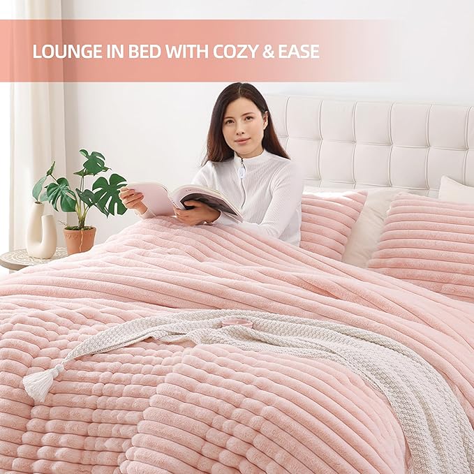 Smoofy Fluffy Full Size Comforter Sets 3 Pieces - Image 6