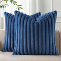 Pallene Faux Fur Plush Throw Pillow Covers 20x20 Set of 2, Luxury Soft Fluffy by PALLENE