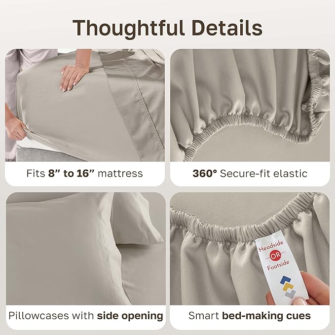 California Design Den Queen Size Sheets Deep Pocket Set - Image 5