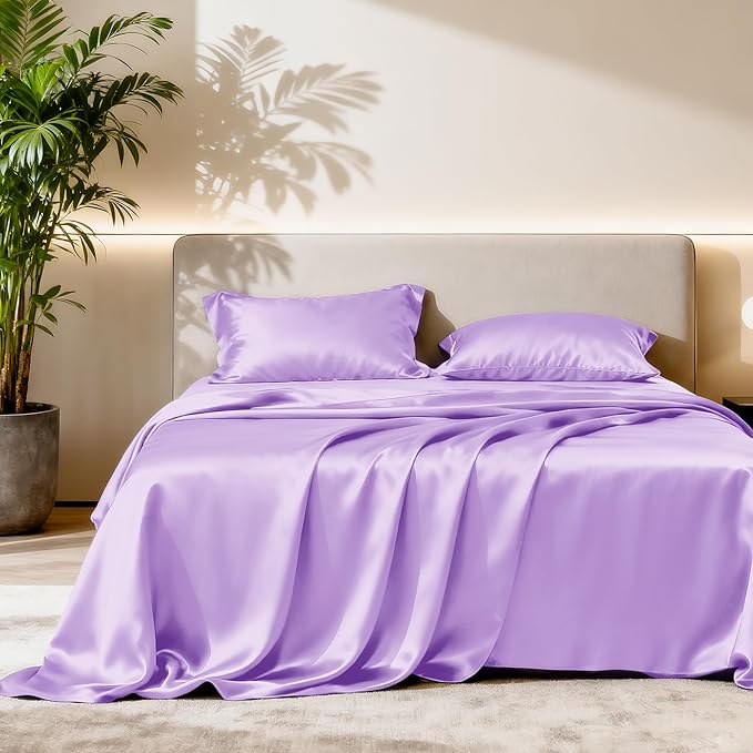 Love's cabin Satin Queen Sheets Set by Lovescabin