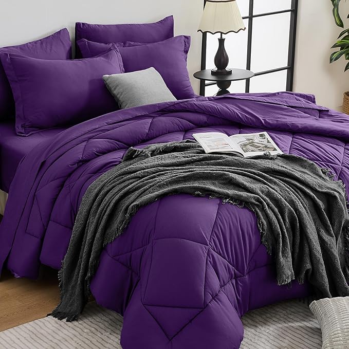 HEVUMYI Purple King Comforter Set by HEVUMYI