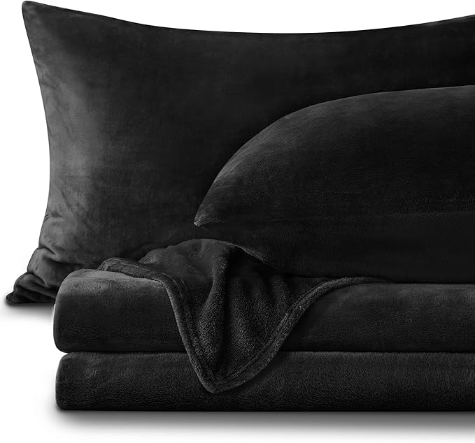BEDELITE Flannel Sheets Twin Size Black by BEDELITE