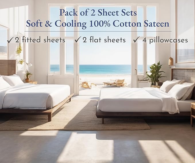 California Design Den 100% Cotton 2-Pack Sheets - Image 4