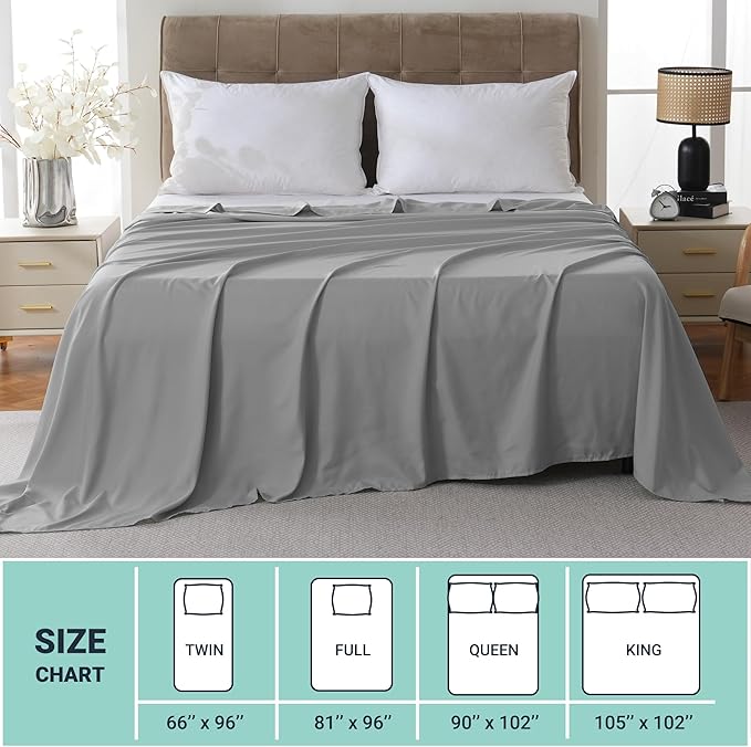 ZPECC Bulk Flat Sheets Only Queen Size 6 Pack, Easy Sort Top Bed Sheet by - Image 5