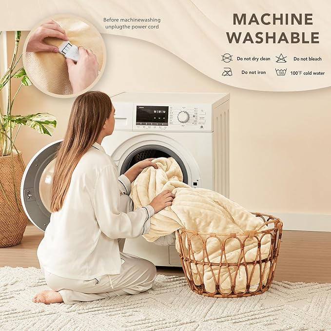 Homemate Electric Heated Blanket Full Size - Image 6