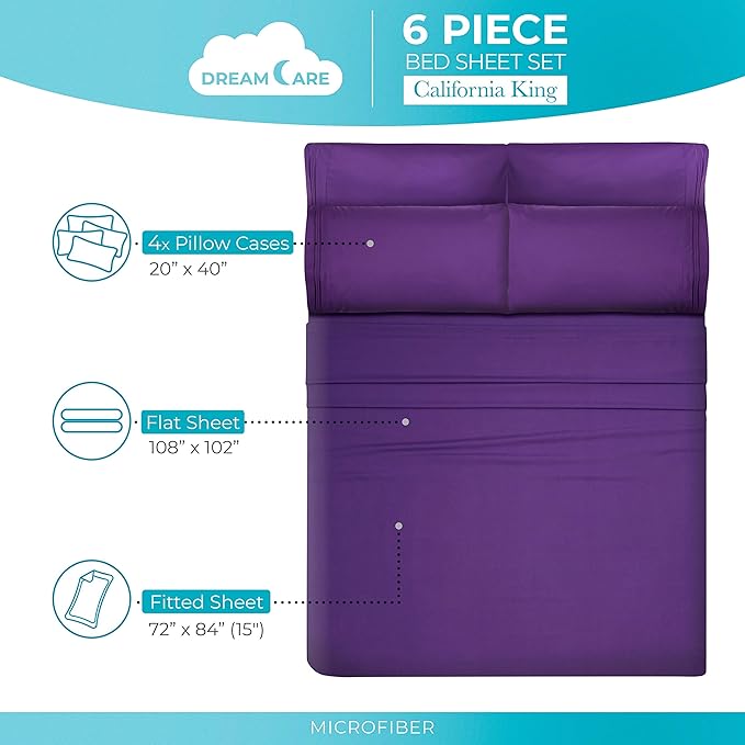 DREAMCARE California King Sheet Sets - Image 4
