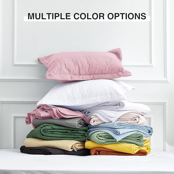 Love's cabin Quilts for Full Bed Pink Bedspreads Bedding Set - Image 8