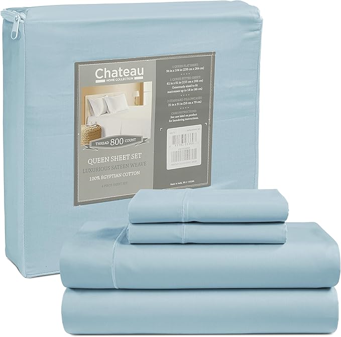 100% Egyptian Cotton Sheets California King Size, 800TC Breathable Bed Sheet Set - Image 8