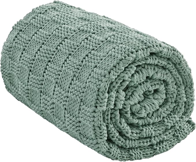 Knitted Weighted Blanket for Adult, No Beads Heavy Blanket 48” x 72'' 10lbs by Unknown