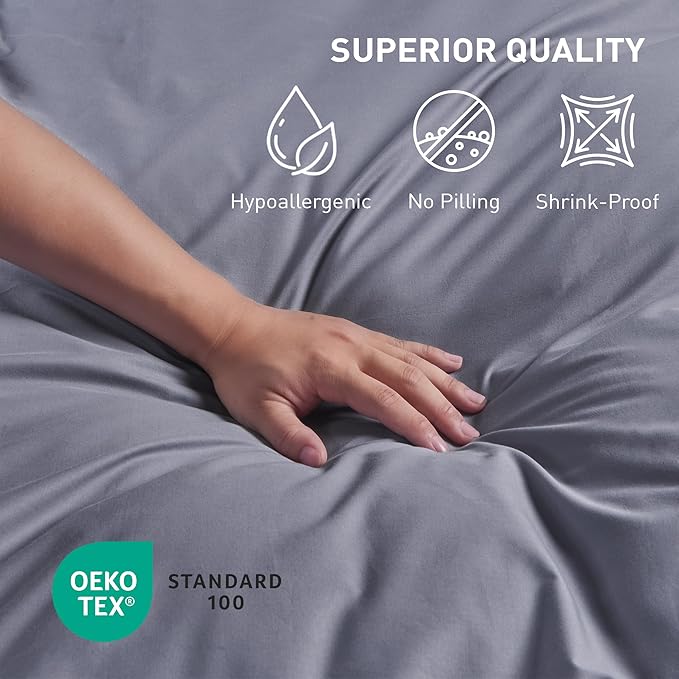 King Size Flat Sheet 2 Pack, 100% Cotton Percale Flat Bed Sheet, Breathable - Image 6