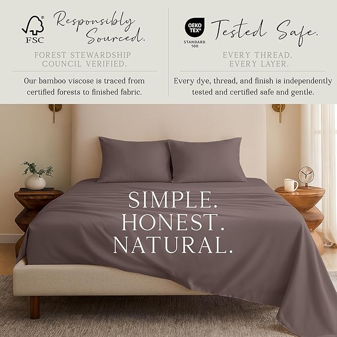 Karissa Mae Cooling Bamboo Viscose Queen Size Pillowcase Set | 100% FSC - Image 4