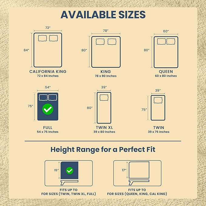 Full Size Mattress Protector Waterproof, Premium 200 GSM Terry Mattress Cover - Image 3