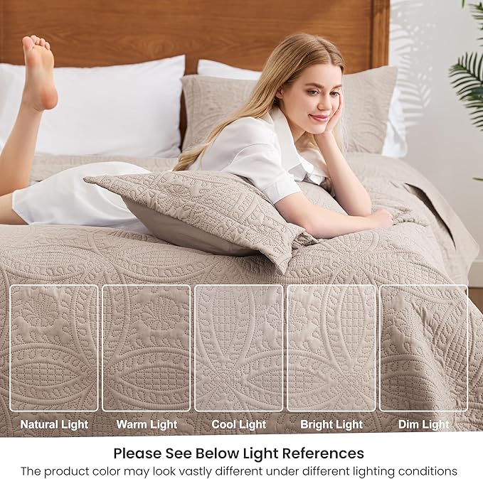 Love's cabin Quilts for Queen Bed Burlwood Bedspreads Bedding Set - Image 6