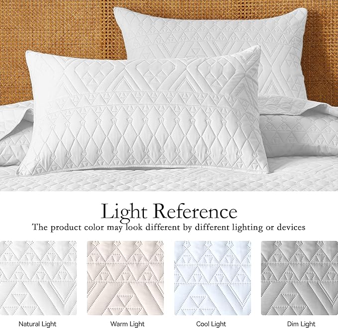 akkialla Twin Size Quilt Bedding Set, Modern Style Geoetric Pattern Coverlet Set - Image 4