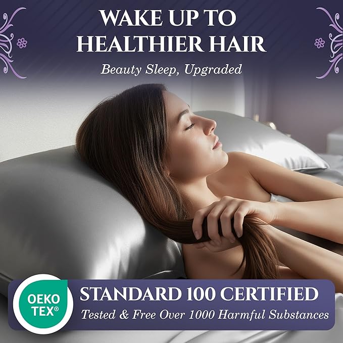 DECOLURE 100% Pure Mulberry Silk Pillow Case Queen Size – Highest Grade 30 - Image 3