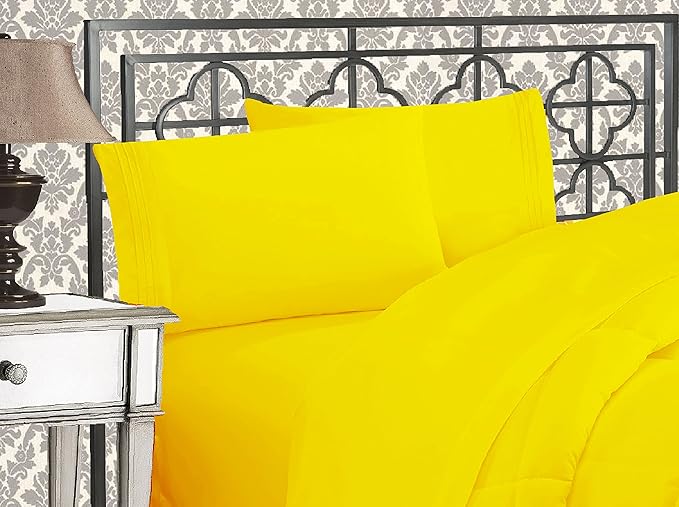 Elegant Comfort Luxurious 1500 Premium Hotel Quality Microfiber Three Line by ELEGANTCOMFORT