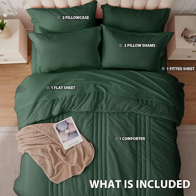 Full Comforter Set Emerald Green - Image 3