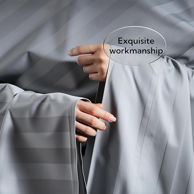 Cotton Flat Sheets Only, 600 TC 100% Cotton Flat Sheet Top Sheet Only, Cal King - Image 6
