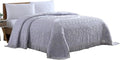 Beatrice Home Fashions Medallion Chenille Bedspread, Full, Lavender