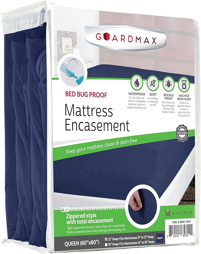 Guardmax Jersey Knitted Queen Zippered Mattress Encasement by Guardmax