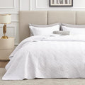 Love's cabin Twin Quilt Set White Bedspreads by Lovescabin