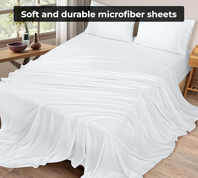 Royale Linens 2 Pack Bulk Flat Sheet Set - Image 4