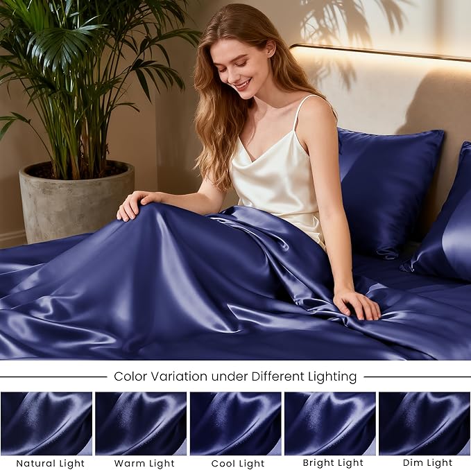 Love's cabin Twin Satin Sheet Sets - Image 7