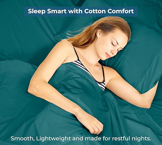 Royale Linens 100% Organic Cotton Twin Flat Sheet Only - Image 9