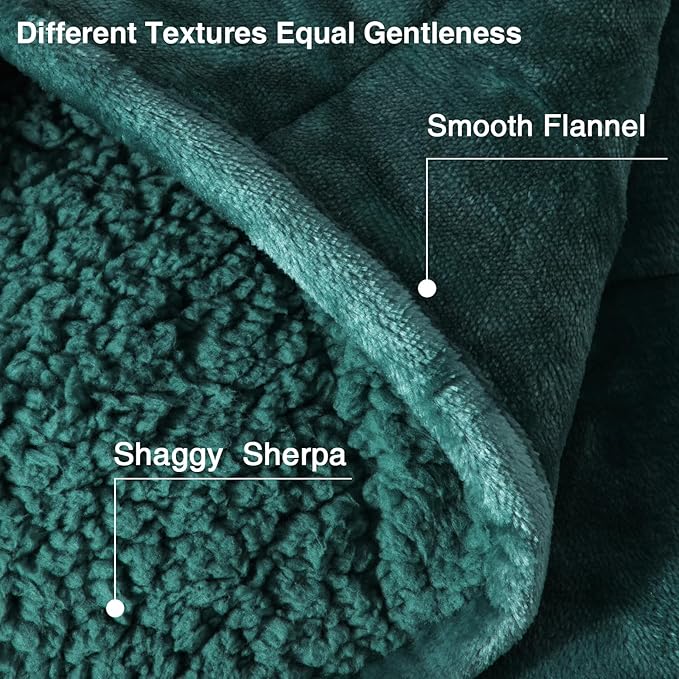 Aemicion Weighted Blanket for Adults Kids Sherpa Fleece Heavy Blanket for - Image 3