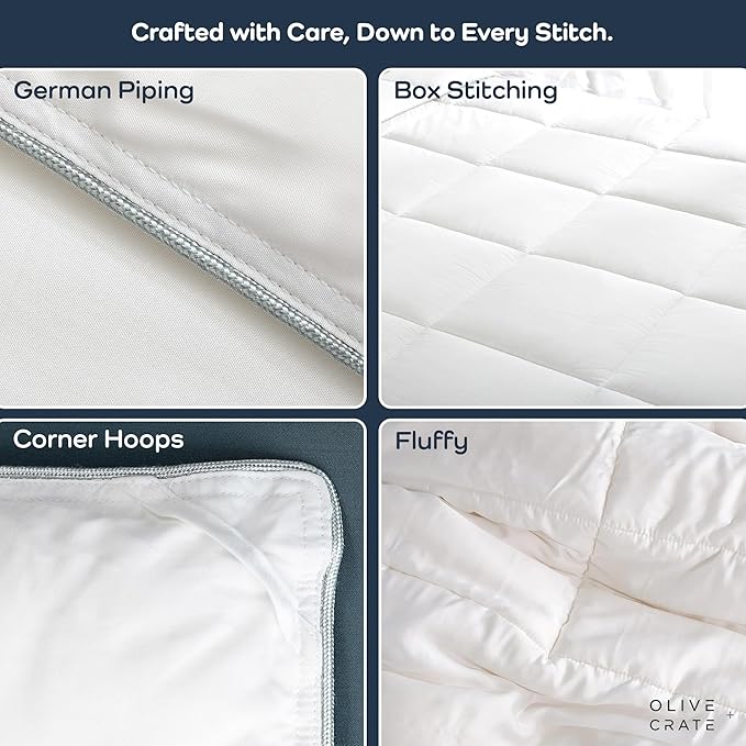 Olive + Crate California King Comforter & Duvet Insert 100% Viscose Derived - Image 4
