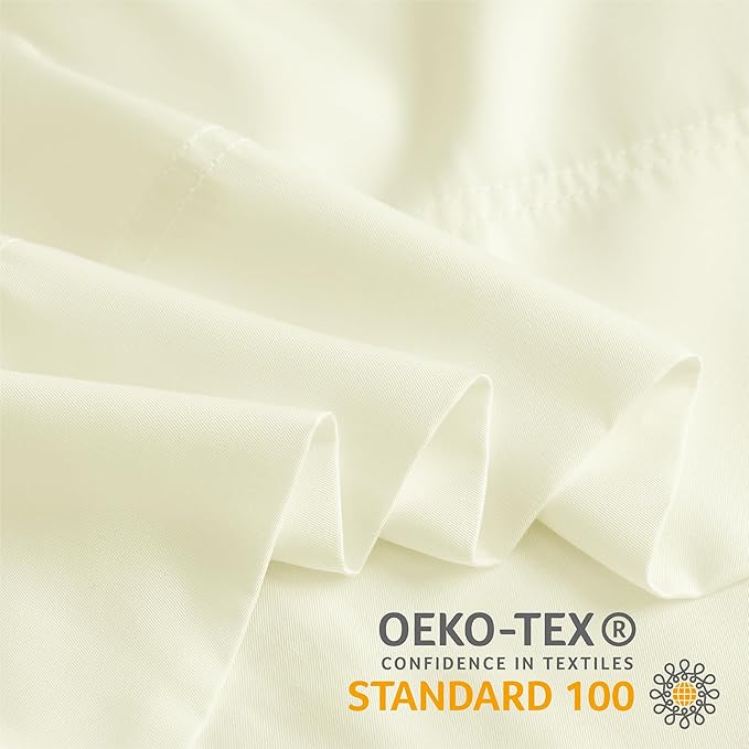 BEDELITE Cream Pillow Cases Queen Size Set of 2, Rayon Derived from - Image 5