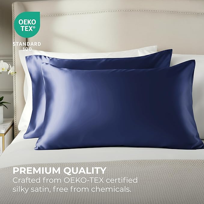 Pure Bedding Satin Pillowcase 2 Pack - Image 2
